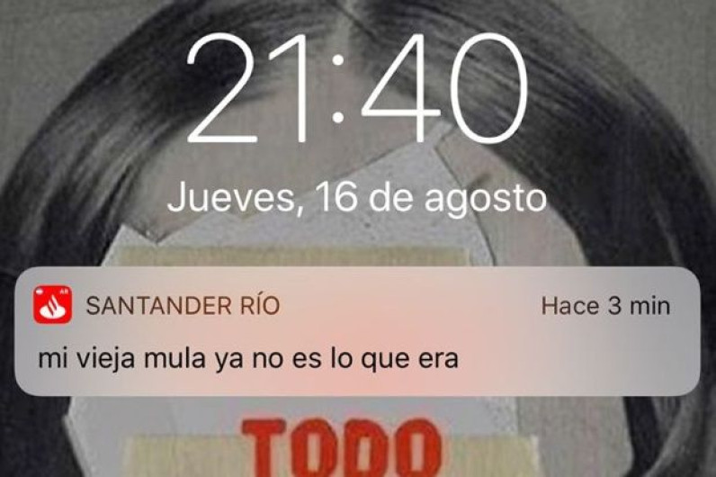 App de banco envía un mensaje insólito como notificación