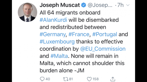 Cuatro países europeos acogerán a inmigrantes