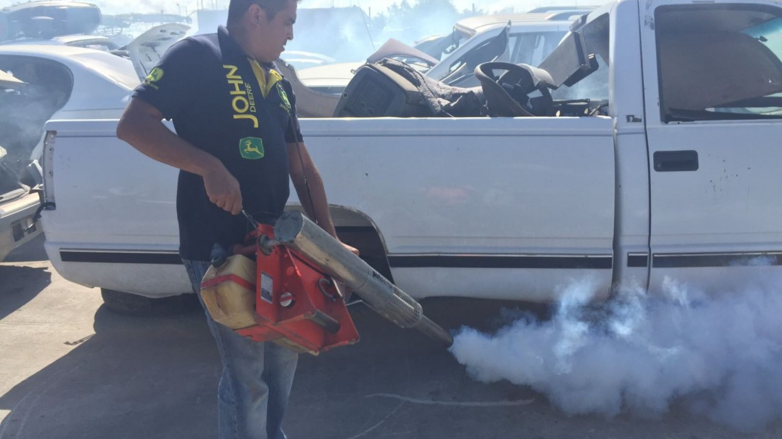 Ponen en marcha la fumigación de Yonkes en Matamoros 