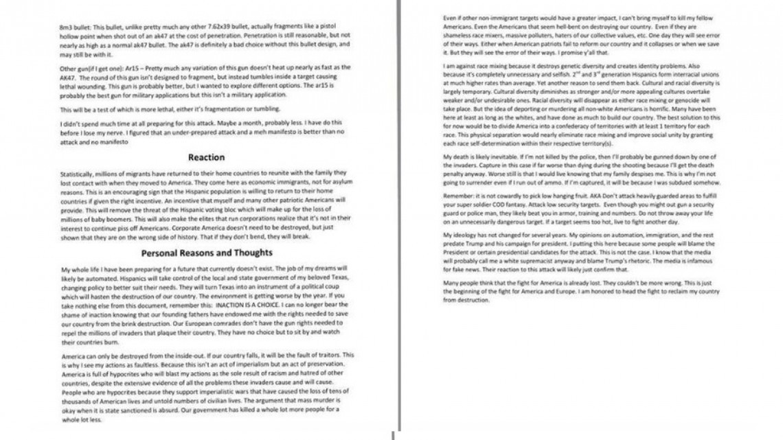 Presunto tirador de Walmart habría disparado por “invasión de hispanos en Texas”