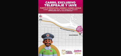 Habilitan carril exclusivo para telepeaje en el puente Internacional ll 