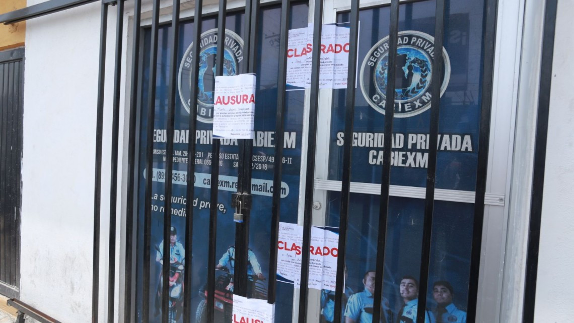 Empresa de seguridad privada es clausurada por la SSP