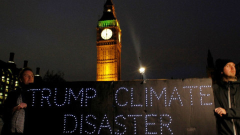 Protestan en Londres por la próxima visita de Trump a Reino Unido 