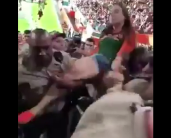 Indigna reacción de policía con aficionada en el Hard Rock Stadium