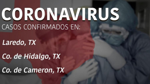 Casos de COVID-19 en los condados de Hidalgo, Cameron y la ciudad de Laredo, TX