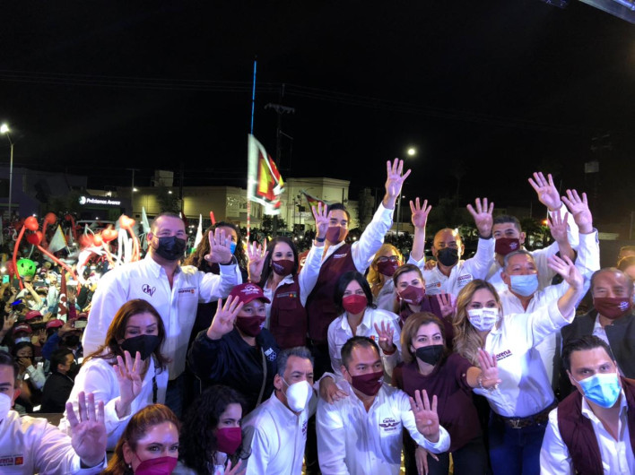 Arrancan campaña Carlos Peña y candidatos a diputados locales de Morena