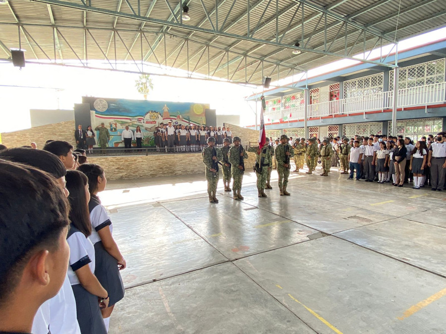 Fortalece SEDENA valores cívicos y patrióticos en escuelas