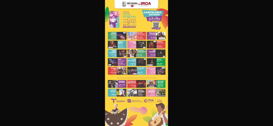 Invita Alcalde de Reynosa al XXXII Festival Internacional en la Costa del Seno Mexicano, del 3 al 12 de octubre