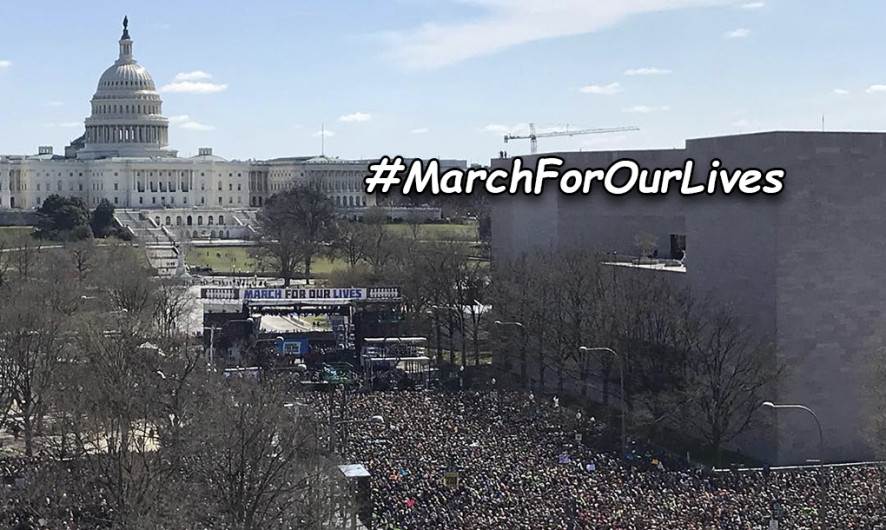 Jóvenes se manifiestan pidiendo control de armas en EU
