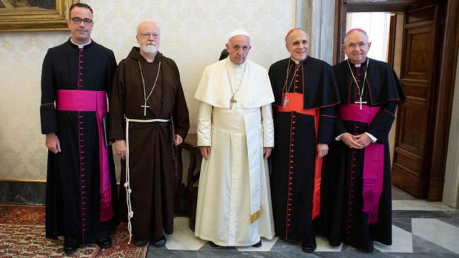 Papa recibe a cúpula de obispos de EU