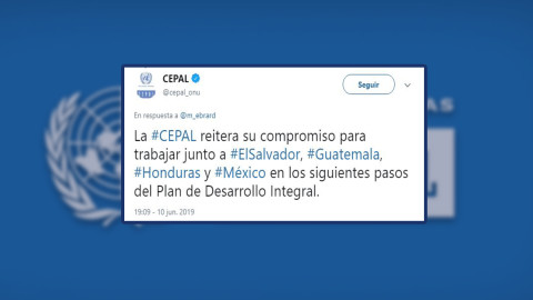  Manifiesta Cepal apoyo al Plan de Desarrollo Integral