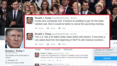 Amaga Trump con cancelar reunión con EPN