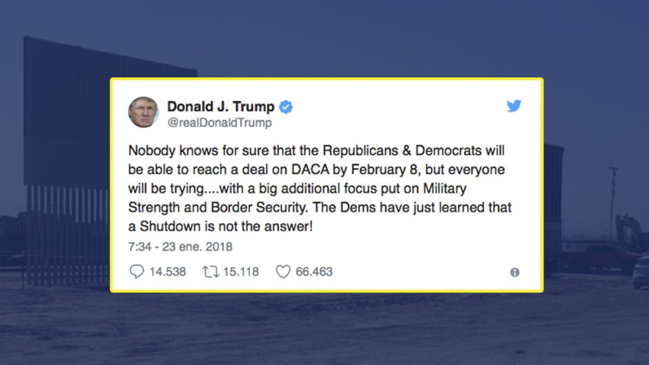 Líder demócrata retira oferta de financiar muro fronterizo