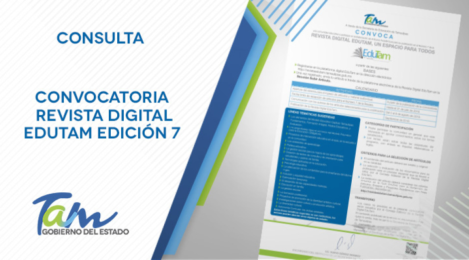 Participa en Revista Digital EduTam No.7