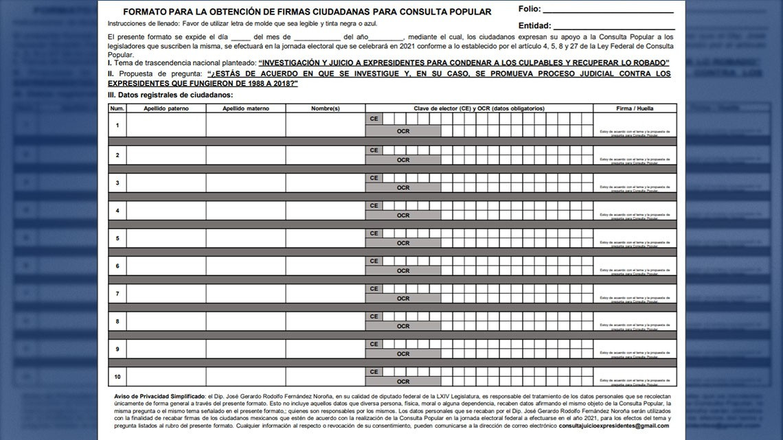 Senado rechaza solicitud para realizar consulta y enjuiciar a expresidentes