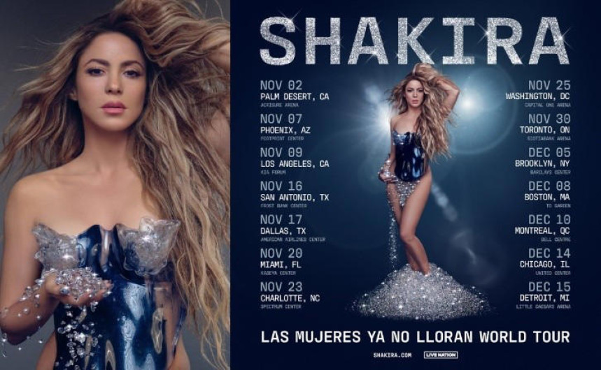 Shakira anuncia primeras fechas de su gira 