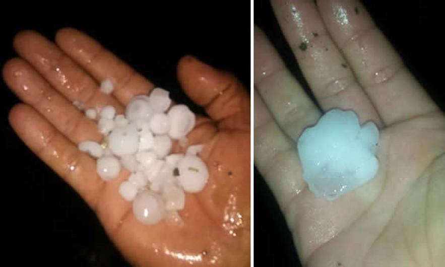 Cae granizo en la Frontera Chica