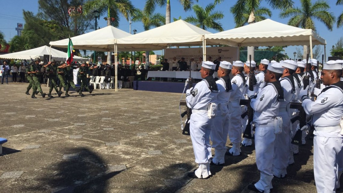 Recuerdan en Madero con honores a los Niños Héroes de Chapultepec