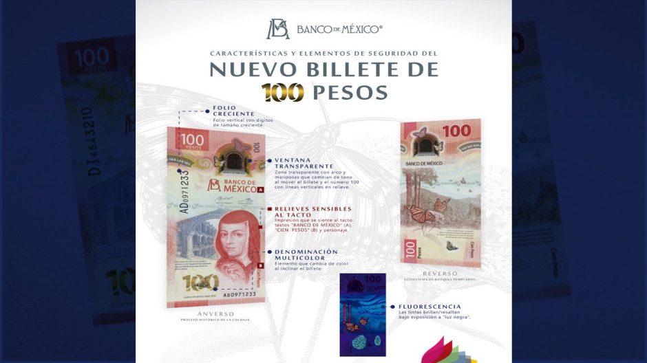 Sor Juana Inés de la Cruz es ahora la nueva imagen del billete de 100 pesos