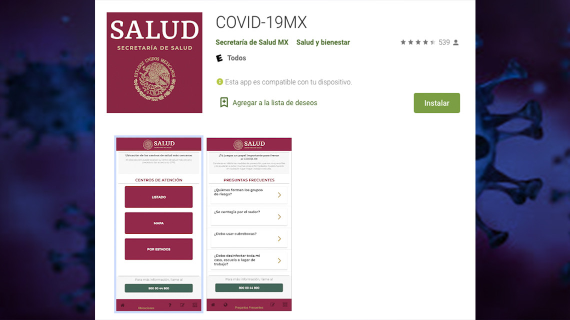 Lanza Secretaría de Salud aplicación sobre covid-19