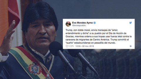 Trump convirtió el sueño estadunidense en pesadilla del mundo: Evo Morales 