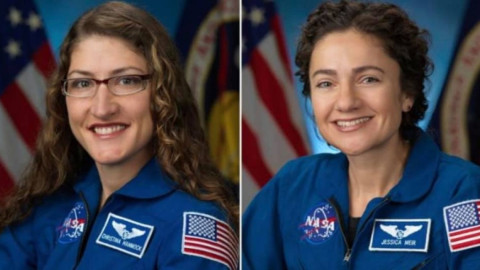 Realizan primera caminata espacial exclusivamente de mujeres