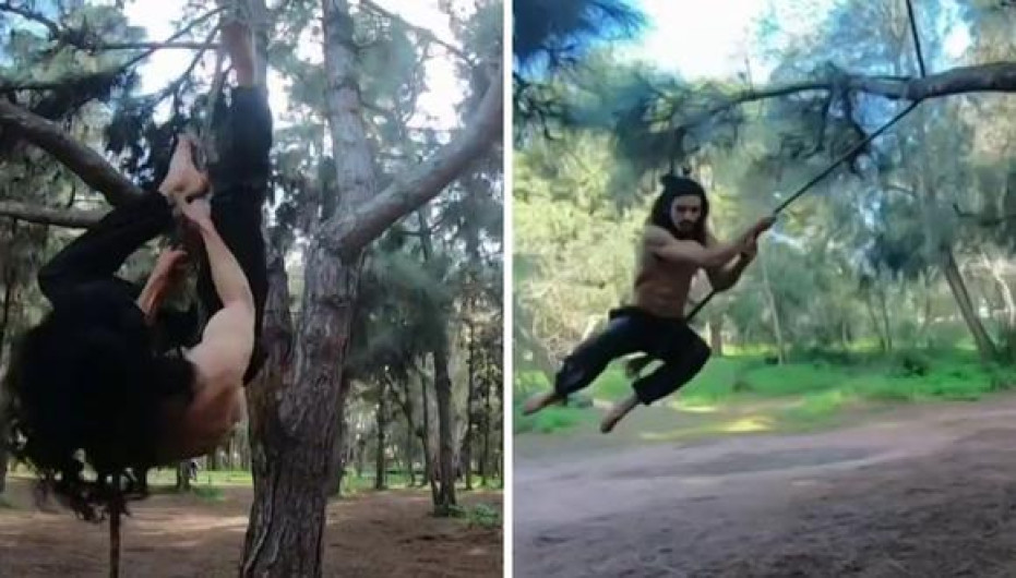 Se viraliza joven que luce y actúa como Tarzán
