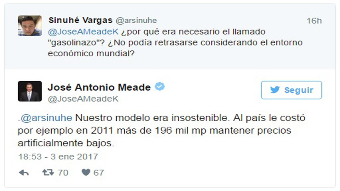 Usa Twitter Meade para explicar el "gasolinazo"