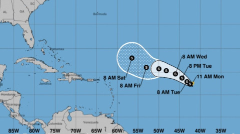 Alerta EU por la formación de la Tormenta Tropical Paulette