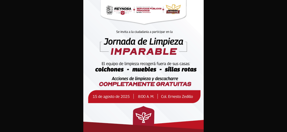Celebrará Municipio Jornada de Limpieza Imparable en la colonia Ernesto Zedillo