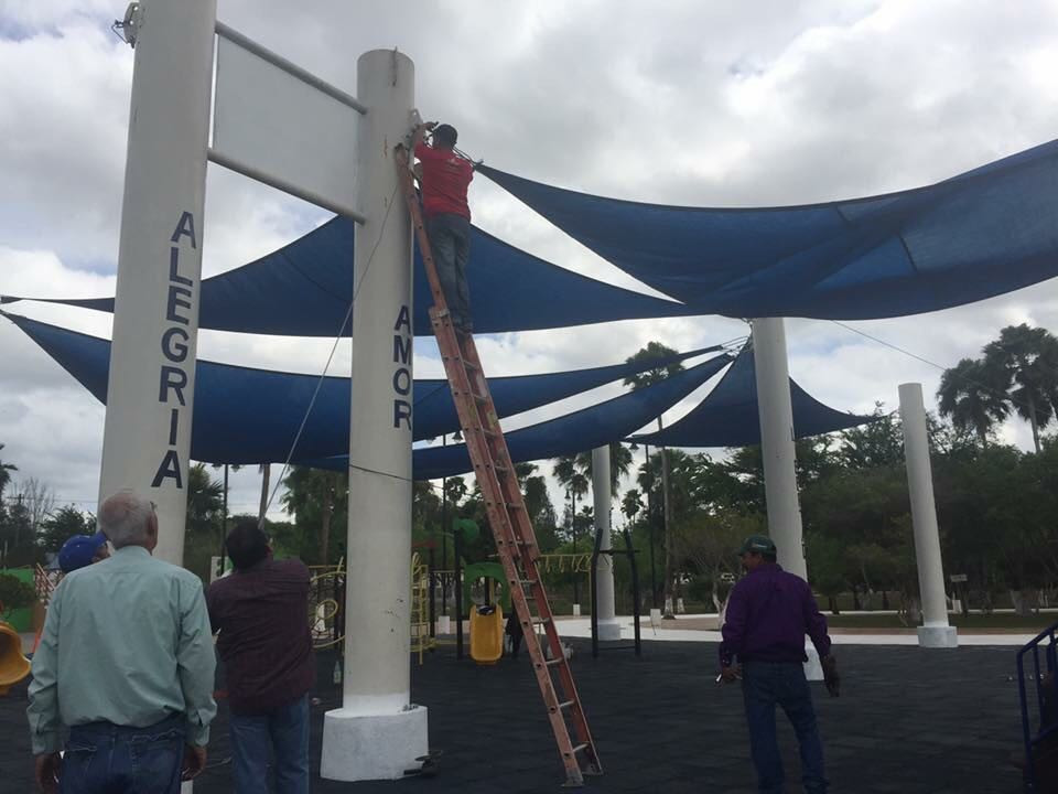 Reinstalan mallas sombras en el Laguito