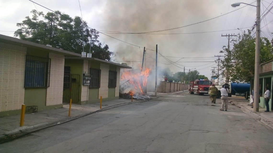 Se incendia vivienda de la zona centro