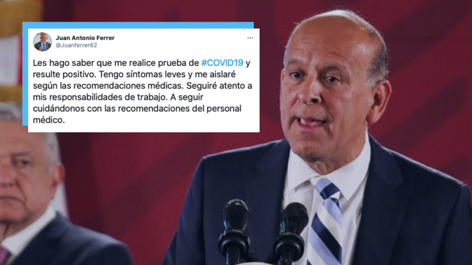 Juan Antonio Ferrer, titular del Insabi, da positivo a Covid-19