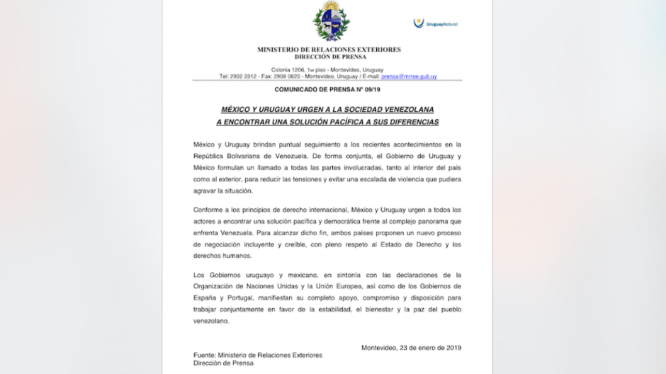 Nicolás Maduro acepta propuesta al dialogo de Uruguay y México