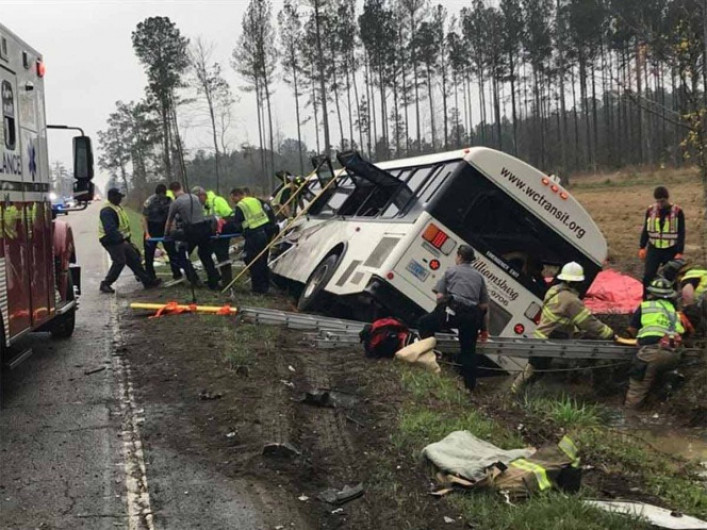 22 heridos tras accidente en Carolina del Sur