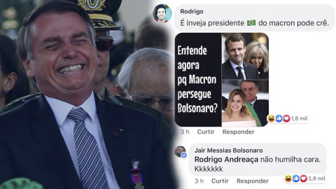 Bolsonaro se mofa de Brigitte Macron en Facebook