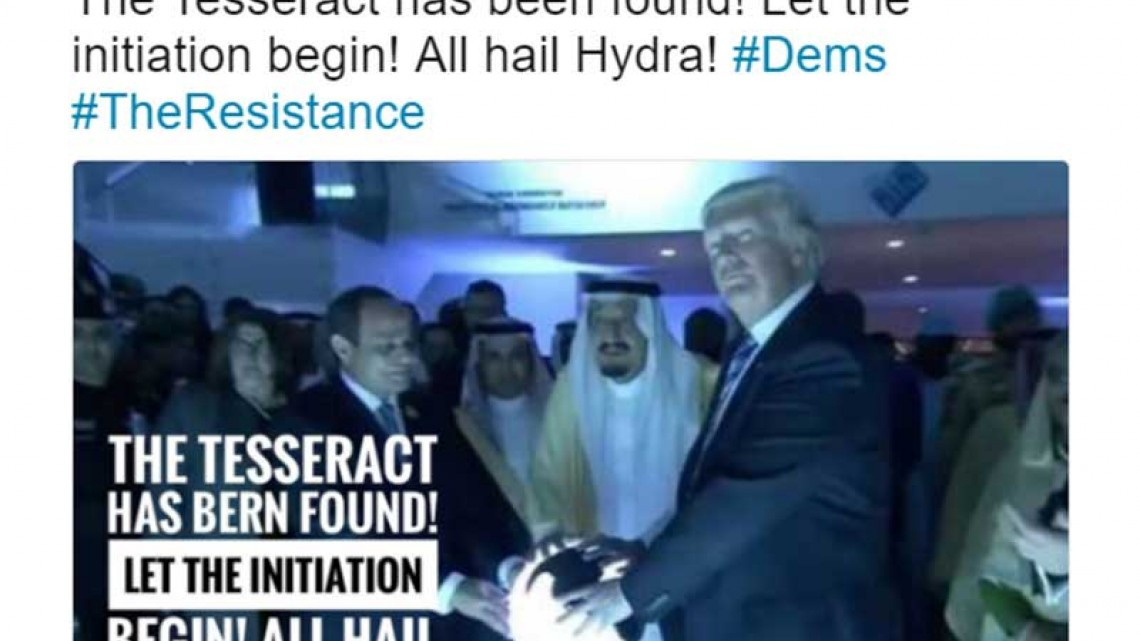 Fotografía de Trump con lideres egipcios provoca guerra de memes 