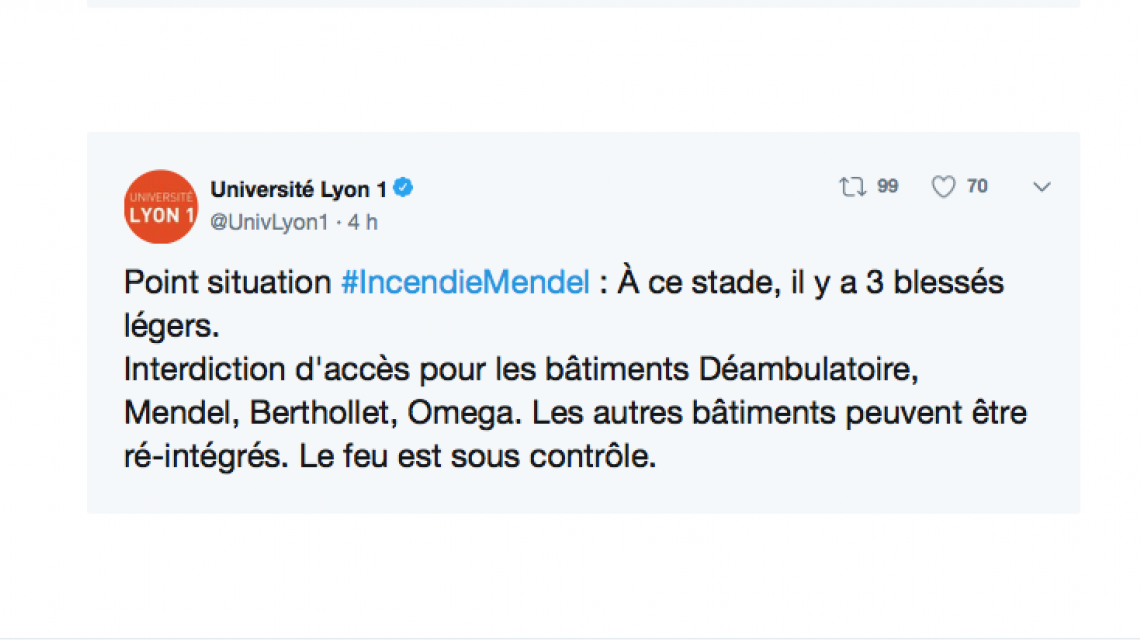 Se registra una fuerte explosión en una universidad de Lyon