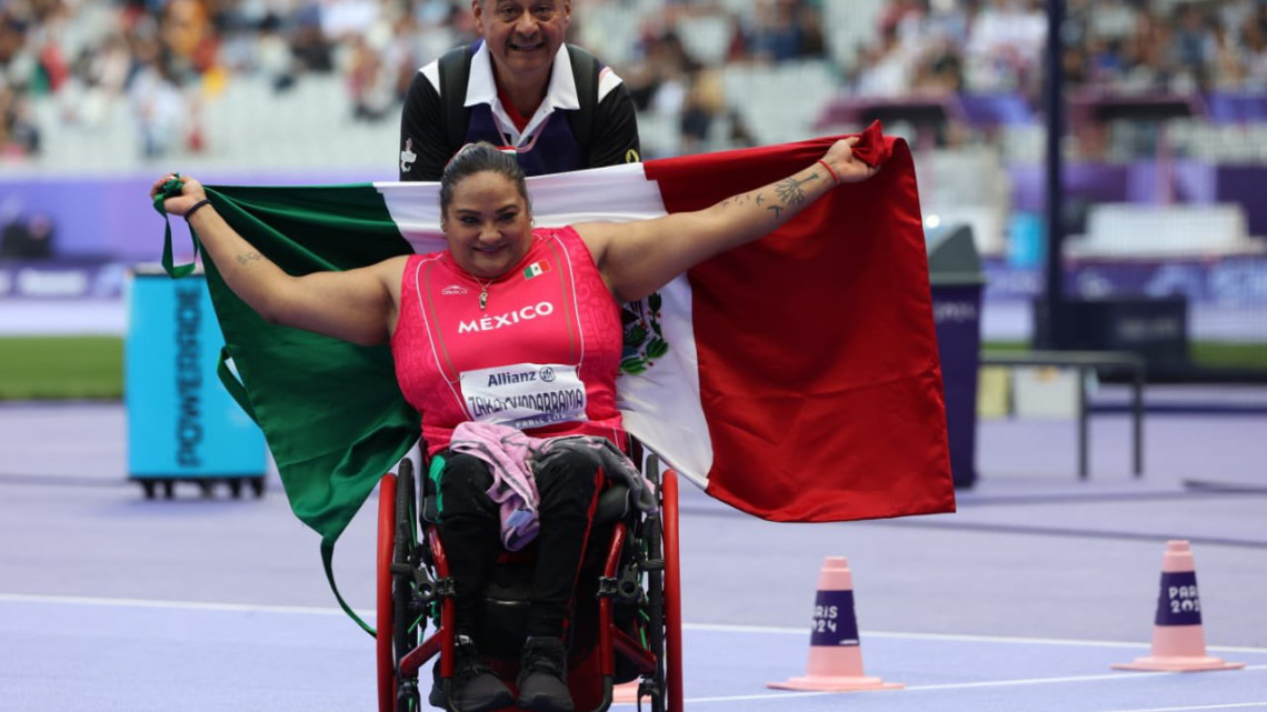 ¡Orgullo nacional! Gloria Zarza toca el cielo y gana el primer oro para México en París 2024