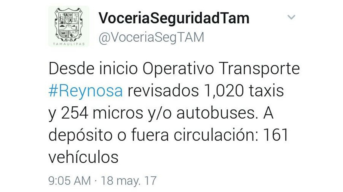 Gob. Tam. pone fuera de circulación 161 vehículos