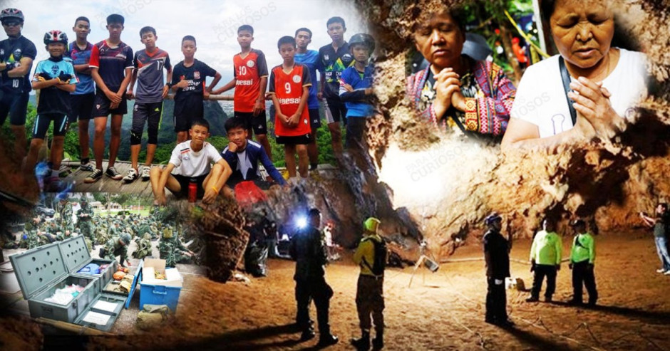 Continua la búsqueda de los 12 jugadores infantiles y su entrenador en una cueva de Tailandia