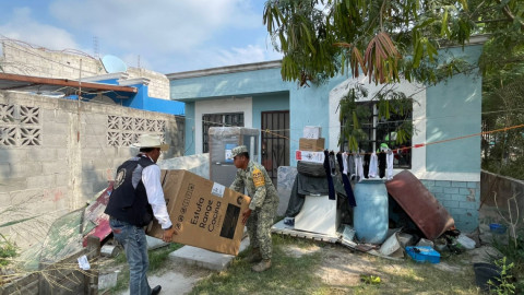 Avanza un 60% entrega de enseres domésticos a damnificados por Sedena y Bienestar Federal