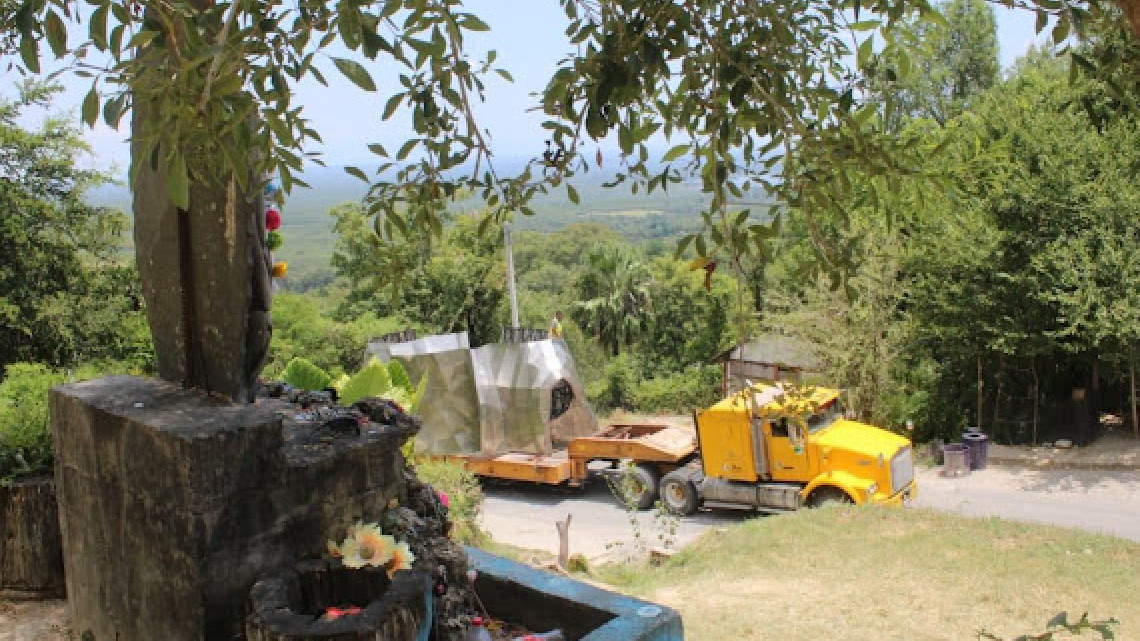 Llega Virgen monumental a El Chorrito