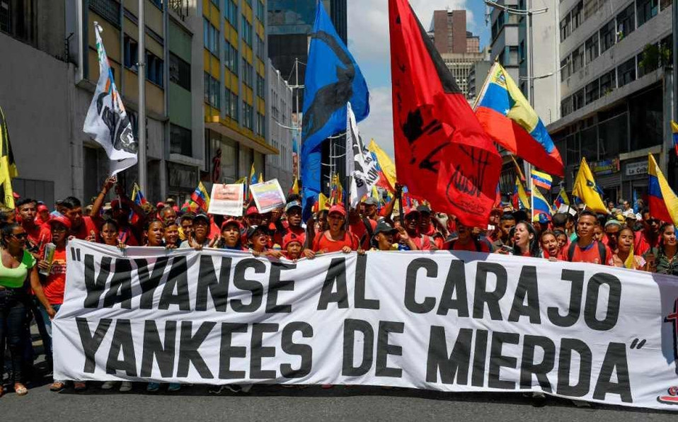 Venezolanos se manifiestan en apoyo a Maduro y rechazo al bloqueo de Trump