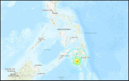 Sismo sacude al sur de Filipinas