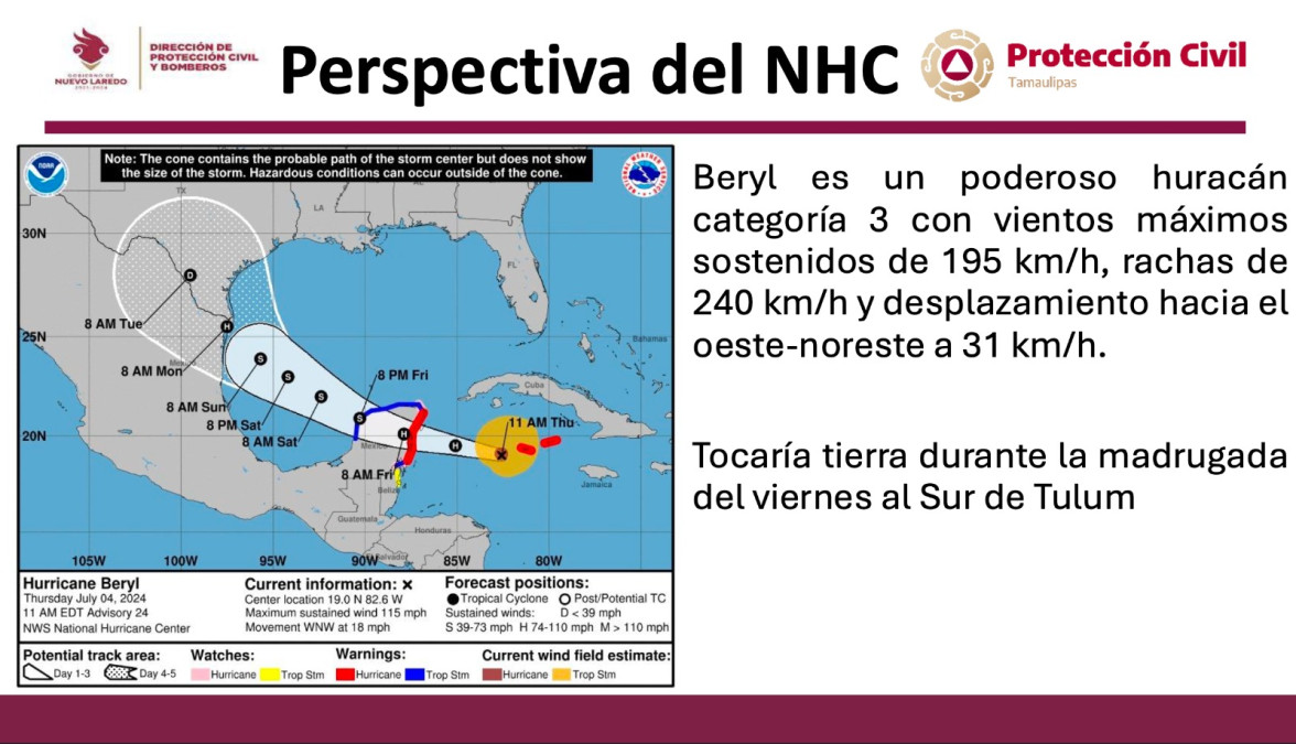Exhorta Protección Civil a mantenerse alerta ante pronósticos de lluvias por fenómeno meteorológico 