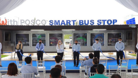 Posco México inaugura en Altamira el primer paradero inteligente de autobuses