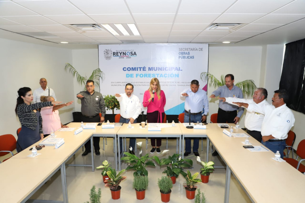 Alcaldesa de Reynosa tomó protesta al Comité Municipal de Forestación