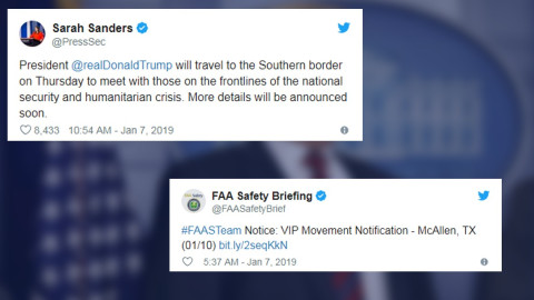 Trump visitará próximo jueves frontera de EU con México para tratar temas de seguridad