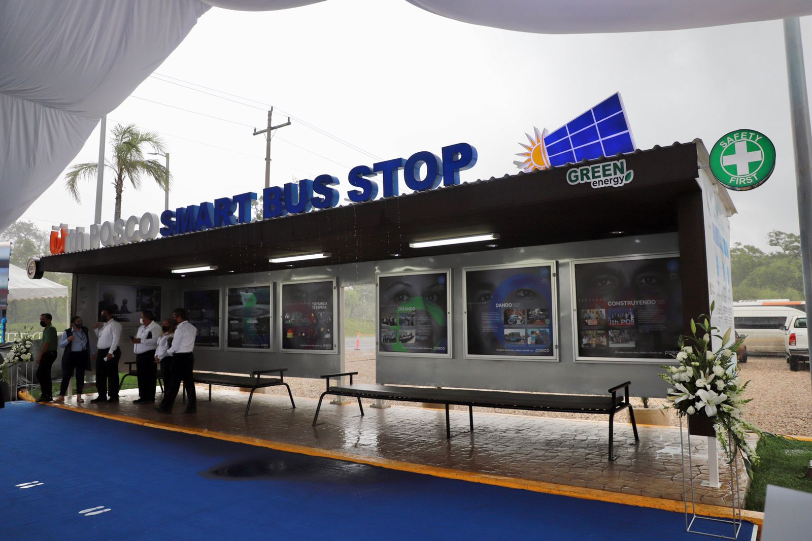 Posco México inaugura en Altamira el primer paradero inteligente de autobuses